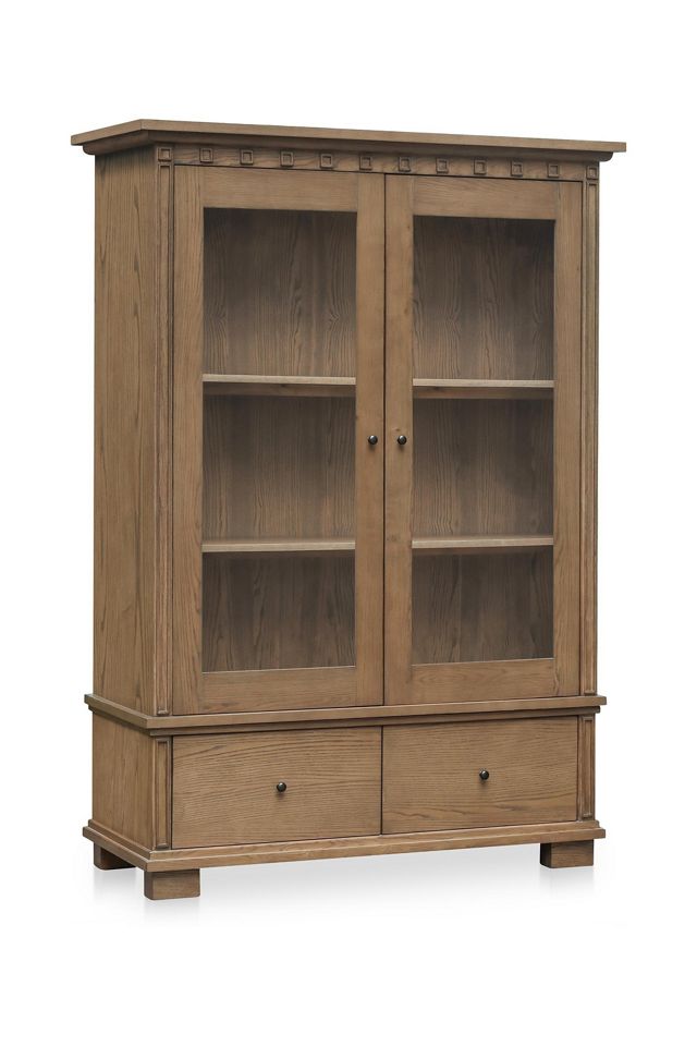 Lillian Ash Wood Curtained Cabinet #4