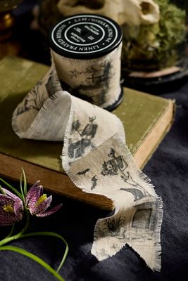 Halloween Toile Linen Ribbon