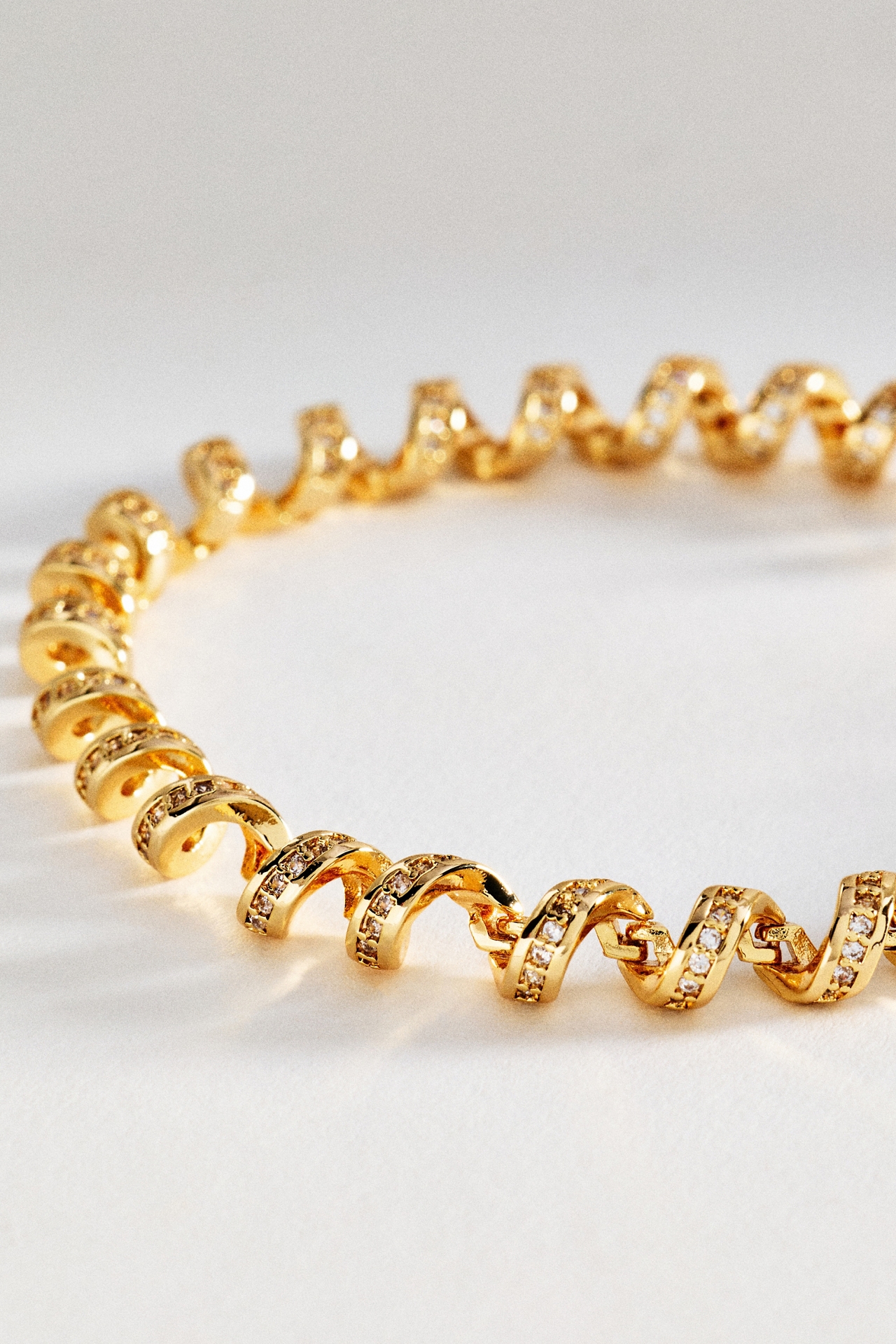 Spiral Crystal Bracelet