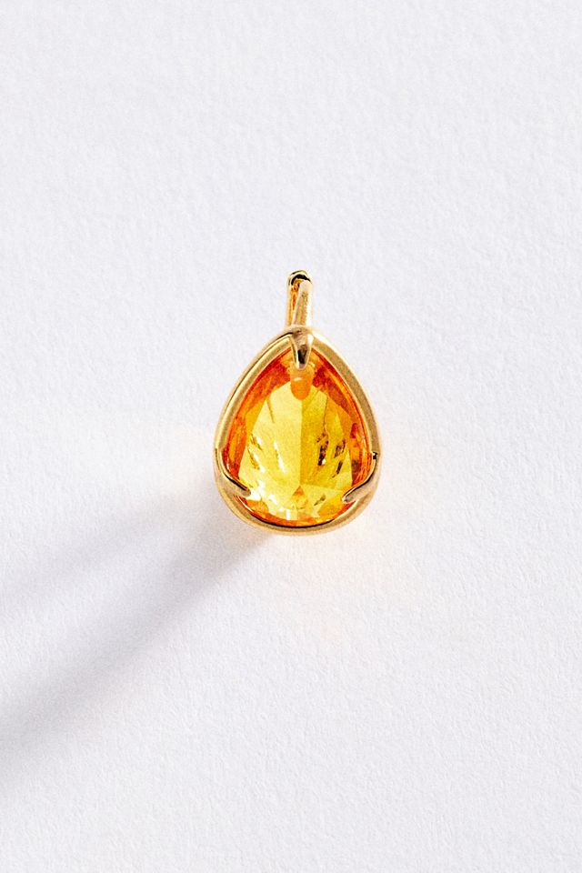 Pear-Cut Honey Crystal Hoop Earrings #2