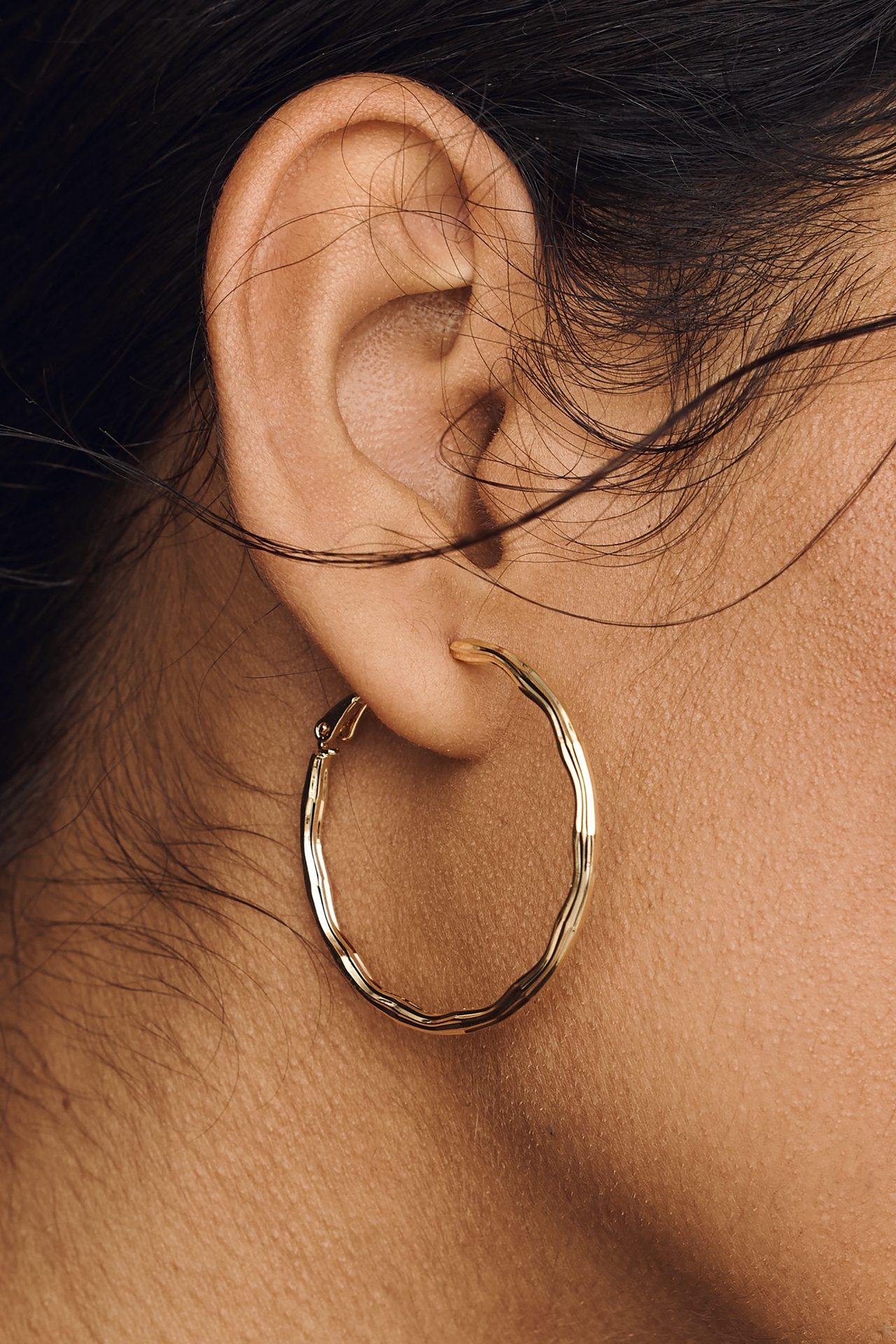 Textured Hoop Earrings