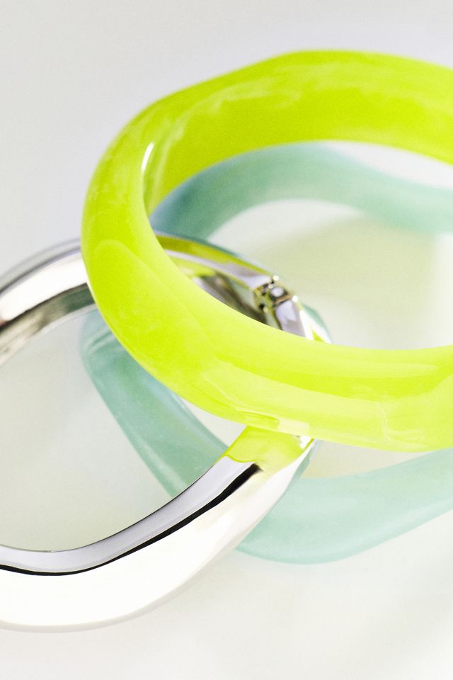 Wavy Bangle Bracelets, Set of 3 #1