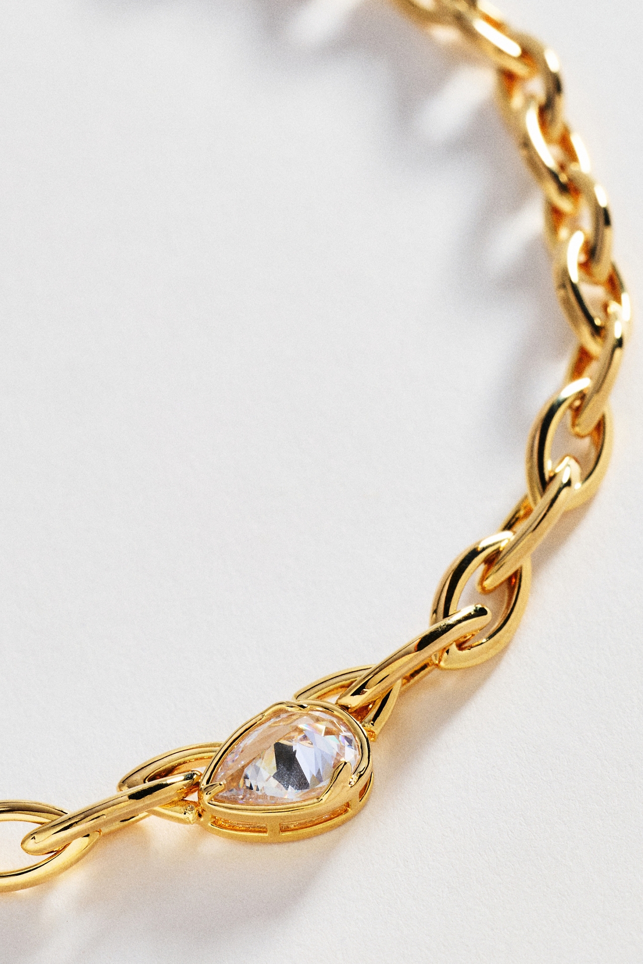 Chunky Bezel Crystal Necklace