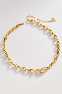 Chunky Bezel Crystal Necklace