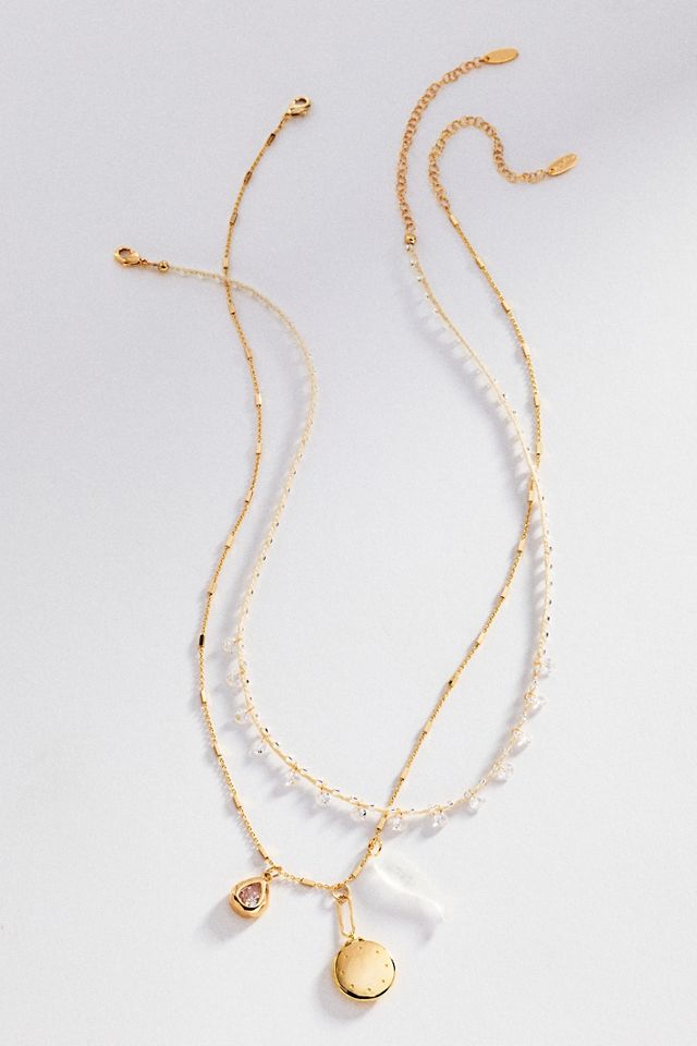 Threaded Layered Necklaces, Set of 2 #2