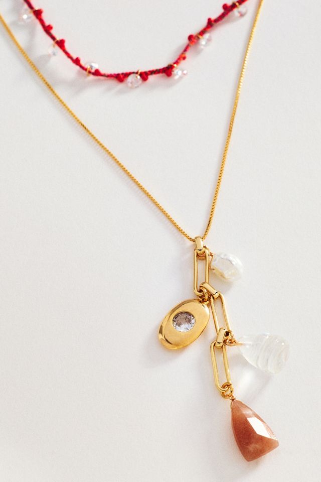 Threaded Layered Necklaces, Set of 2 #1