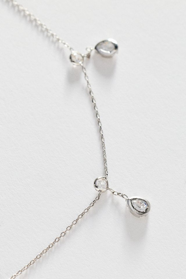 Delicate Bezel Drop Necklace #1