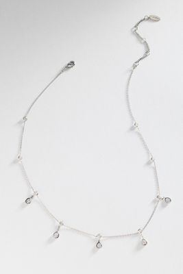 Delicate Bezel Drop Necklace