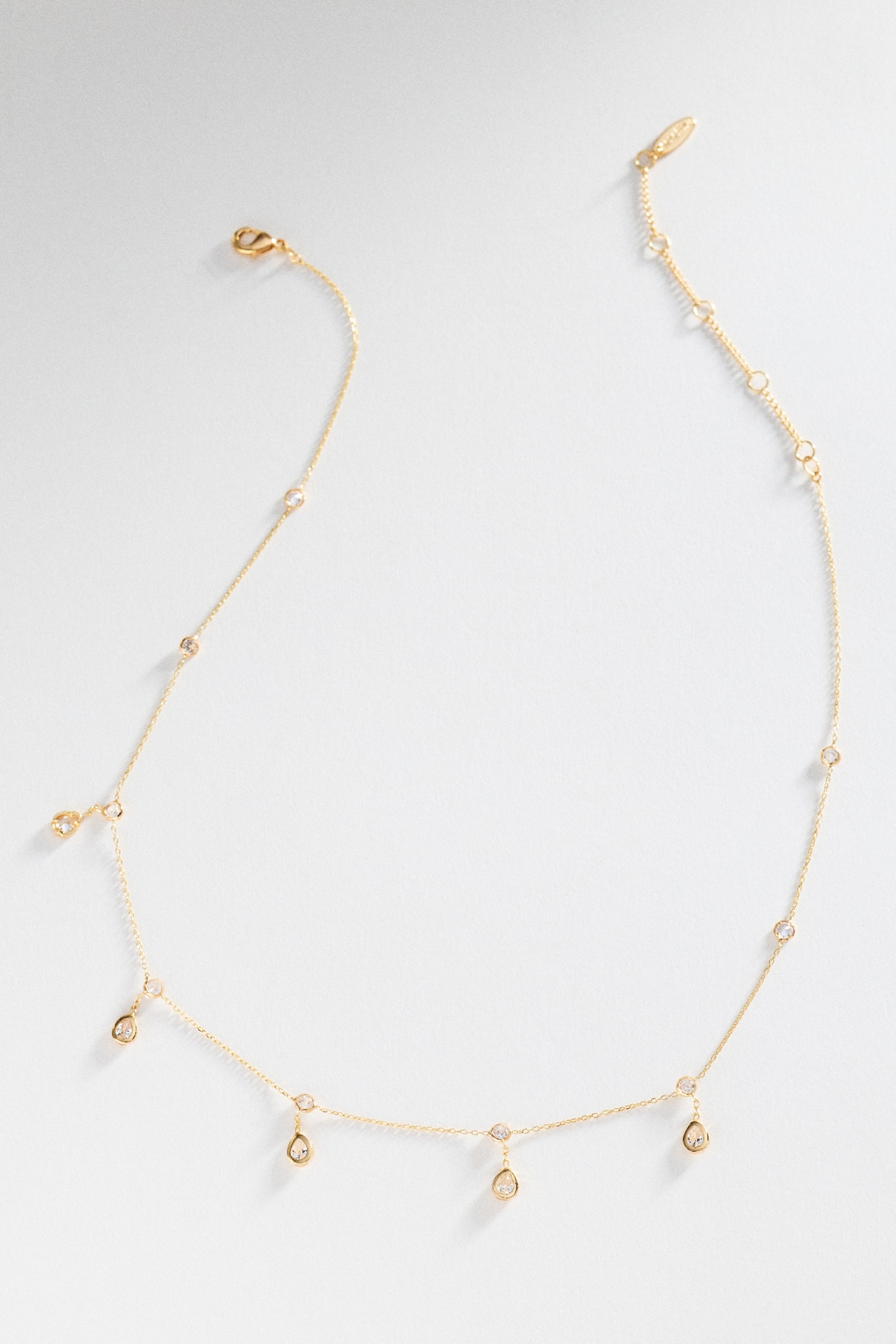 Delicate Bezel Drop Necklace