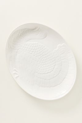 Italian Earthenware Figural Turkey Platter