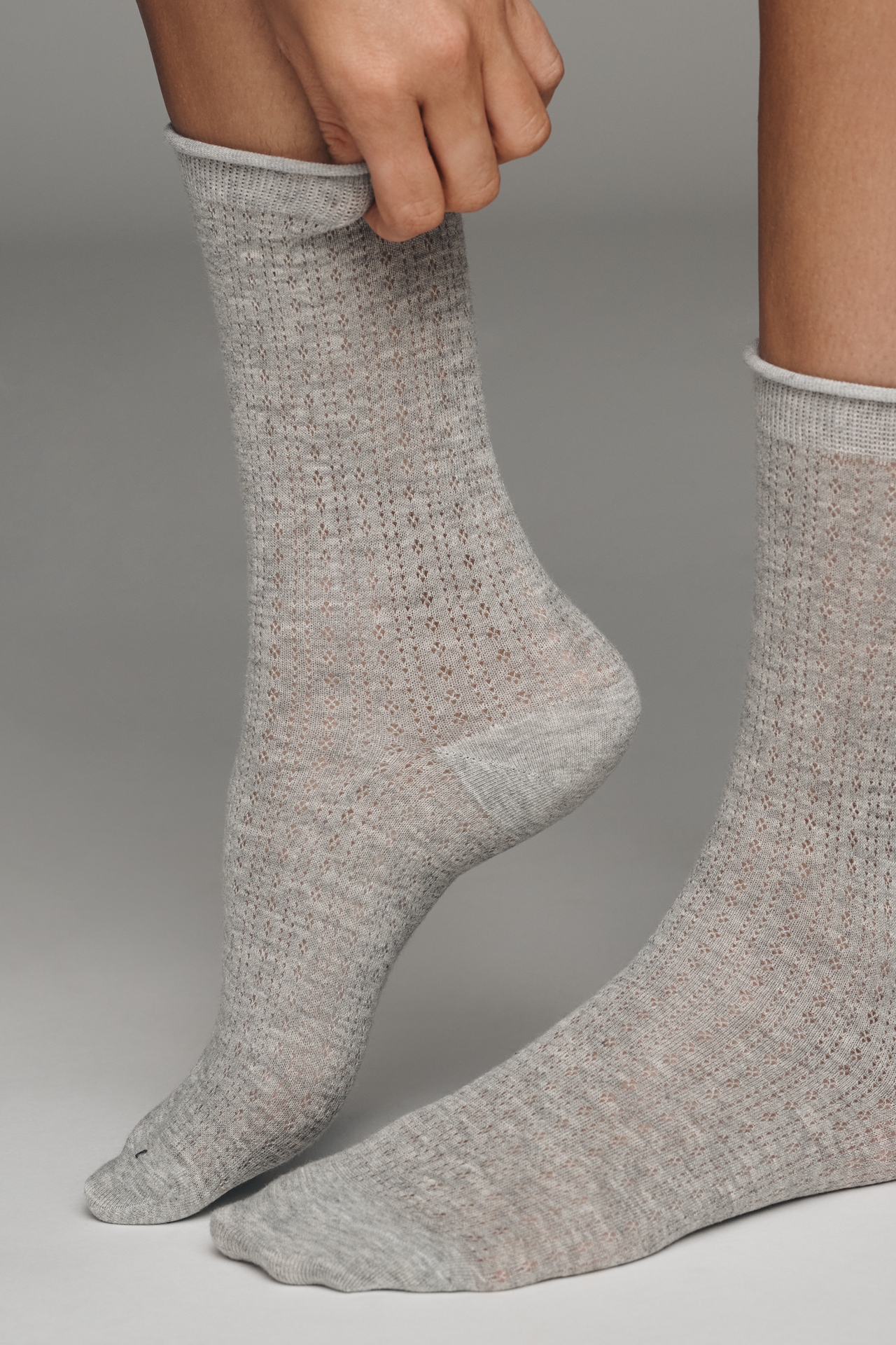 Casa Clara Lilas Pointelle Trouser Socks