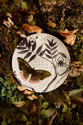 Halloween Moth Pinch Rim Serving Platter