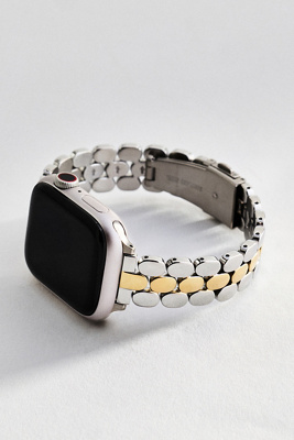 Posh Tech Emery Stainless Steel Apple Watch Band In Gold