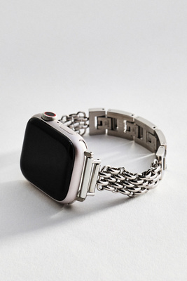 Posh Tech Sylvie Metal Apple Watch Band In Silver