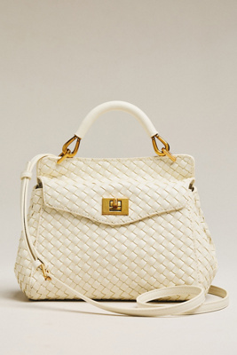 JW PEI Lucia Classic Top Handle Woven Bag | Anthropologie