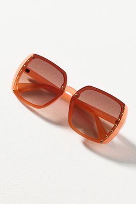 Eyeking Oversized Square Studded Sunglasses