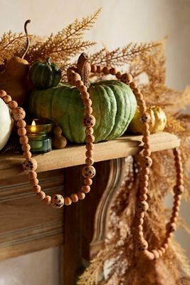 Wooden Pumpkin Garland