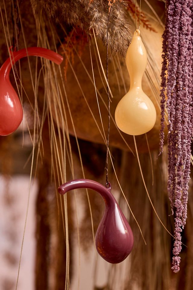 Heirloom Gourd Glass Ornaments, Set of 6 #3