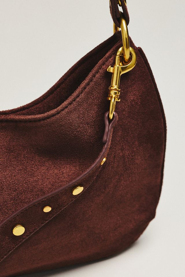 By Anthropologie Faux Suede Circular Shoulder Bag #2