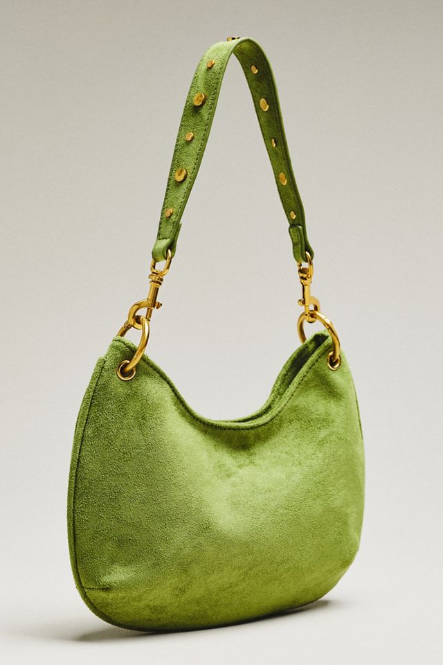 By Anthropologie Faux Suede Circular Shoulder Bag #1
