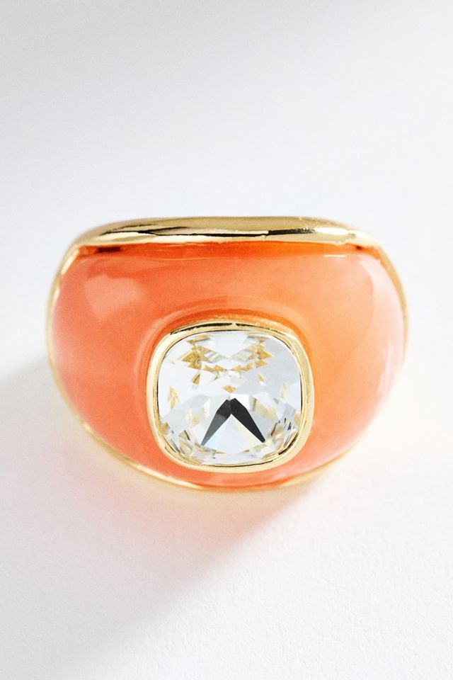 Crystal Resin Cocktail Ring #1