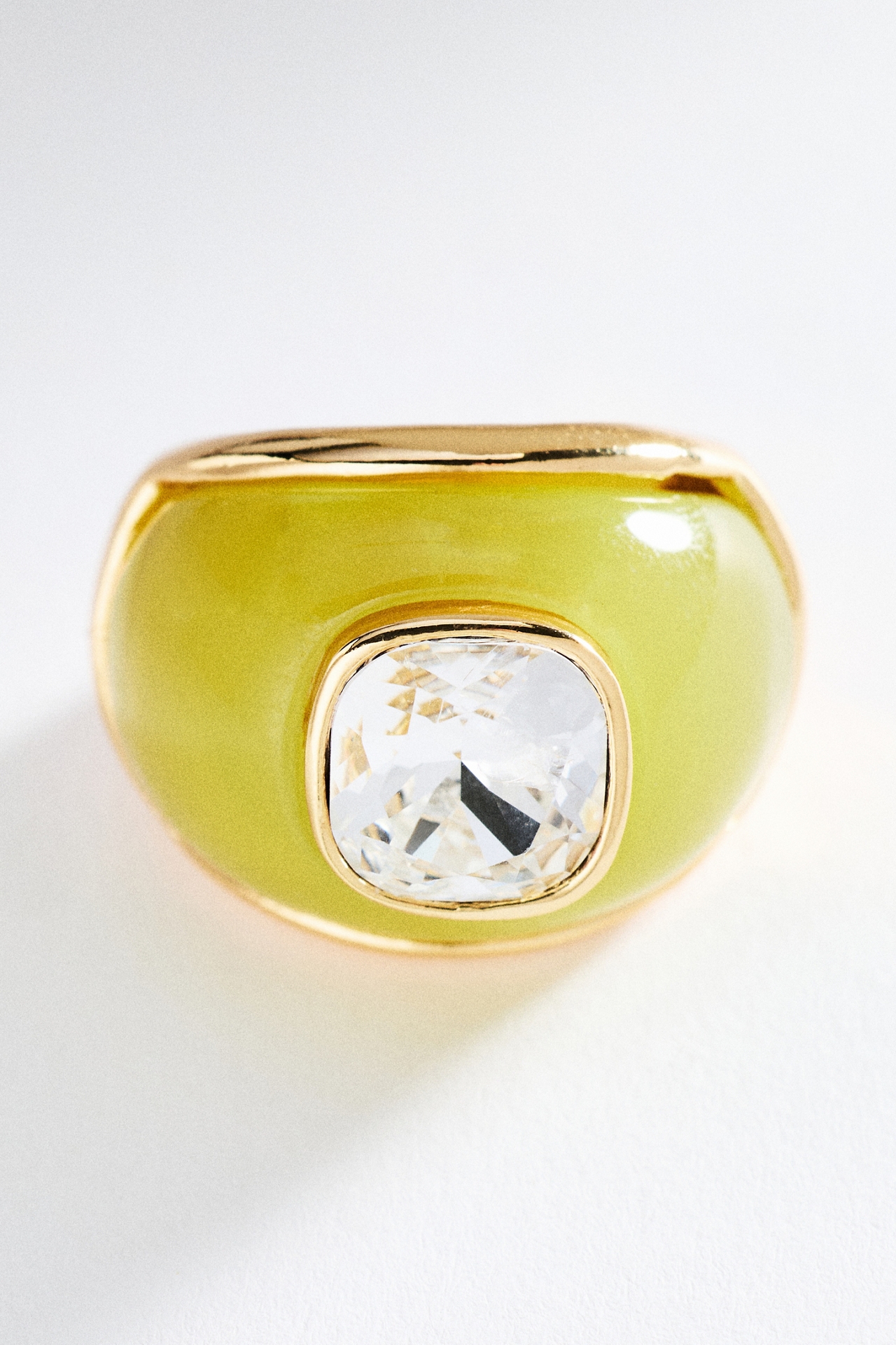 Crystal Resin Cocktail Ring