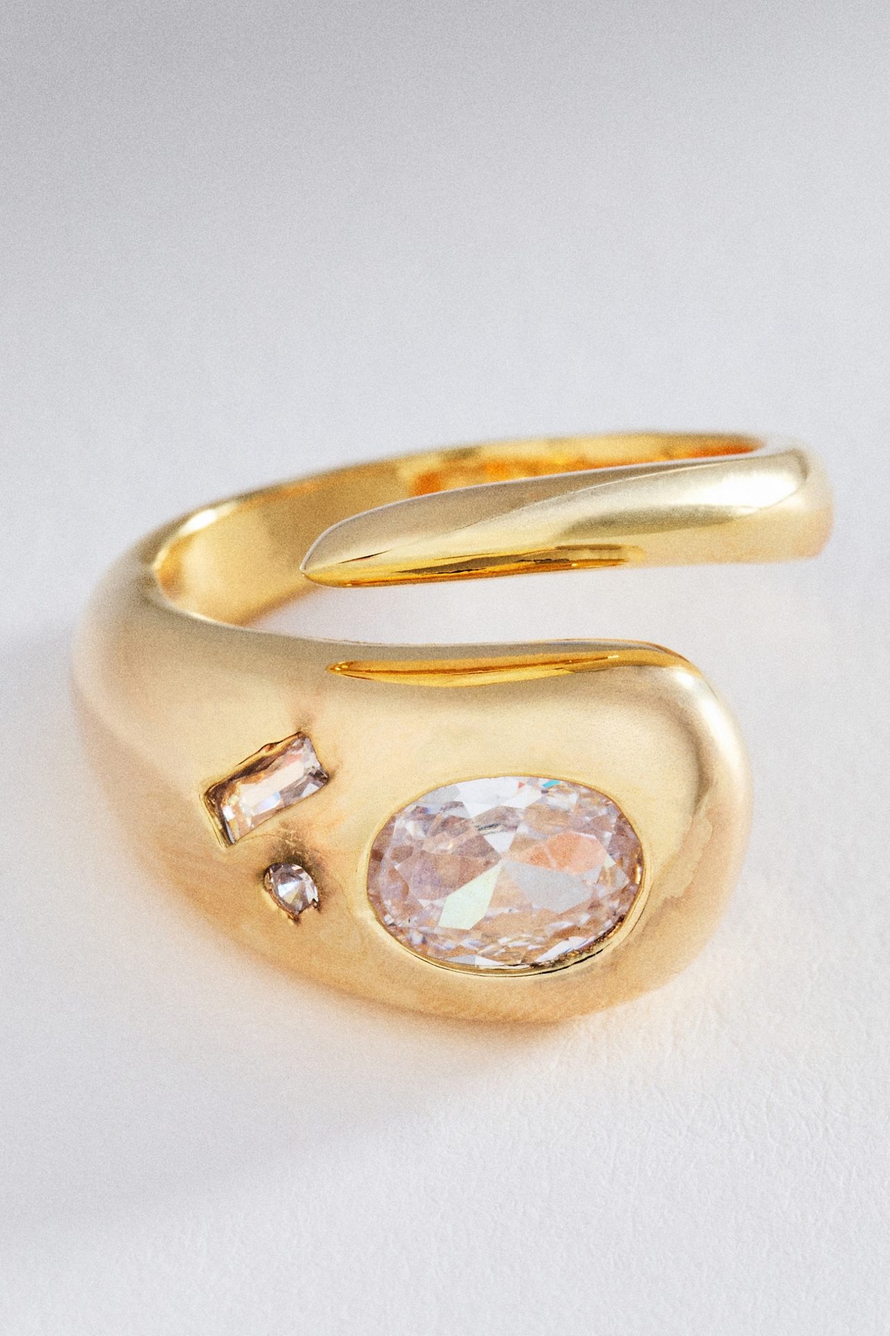 Crystal Wrap Adjustable Ring