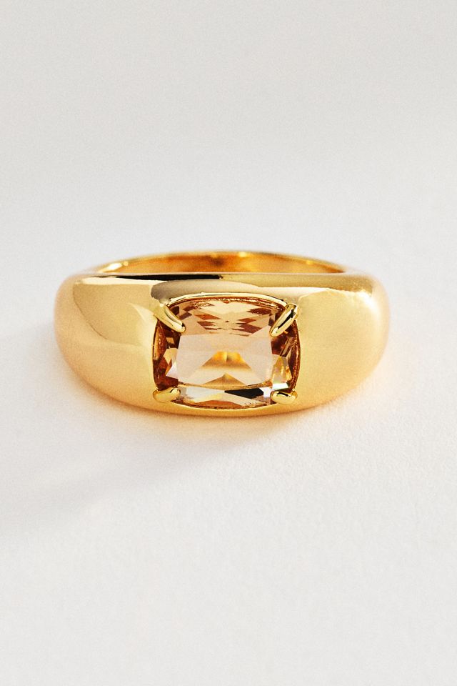 Rectangular Stone Chunky Ring #1
