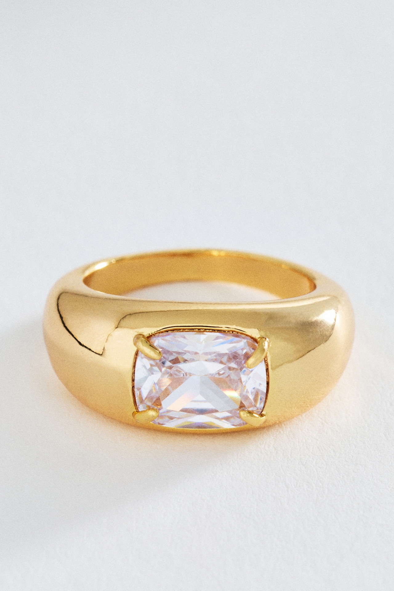 Rectangular Stone Chunky Ring