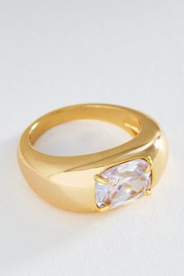Rectangular Stone Chunky Ring
