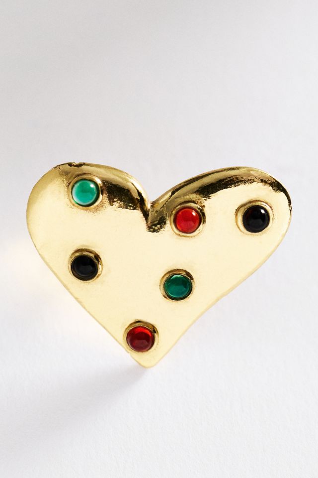 ALÉMAIS Atomic Heart Mini Stone Stud Earrings #1