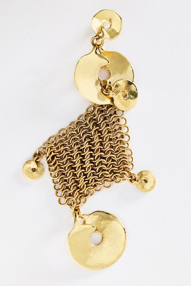ALÉMAIS Atomic Chainmail Disc Drop Earrings #1