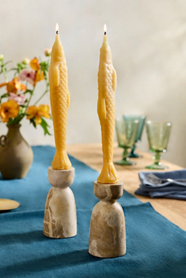 Tinned Candle Beeswax Taper Candles - Thumbnail 4