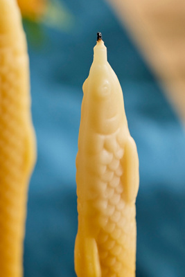 Tinned Candle Beeswax Taper Candles - Thumbnail 2