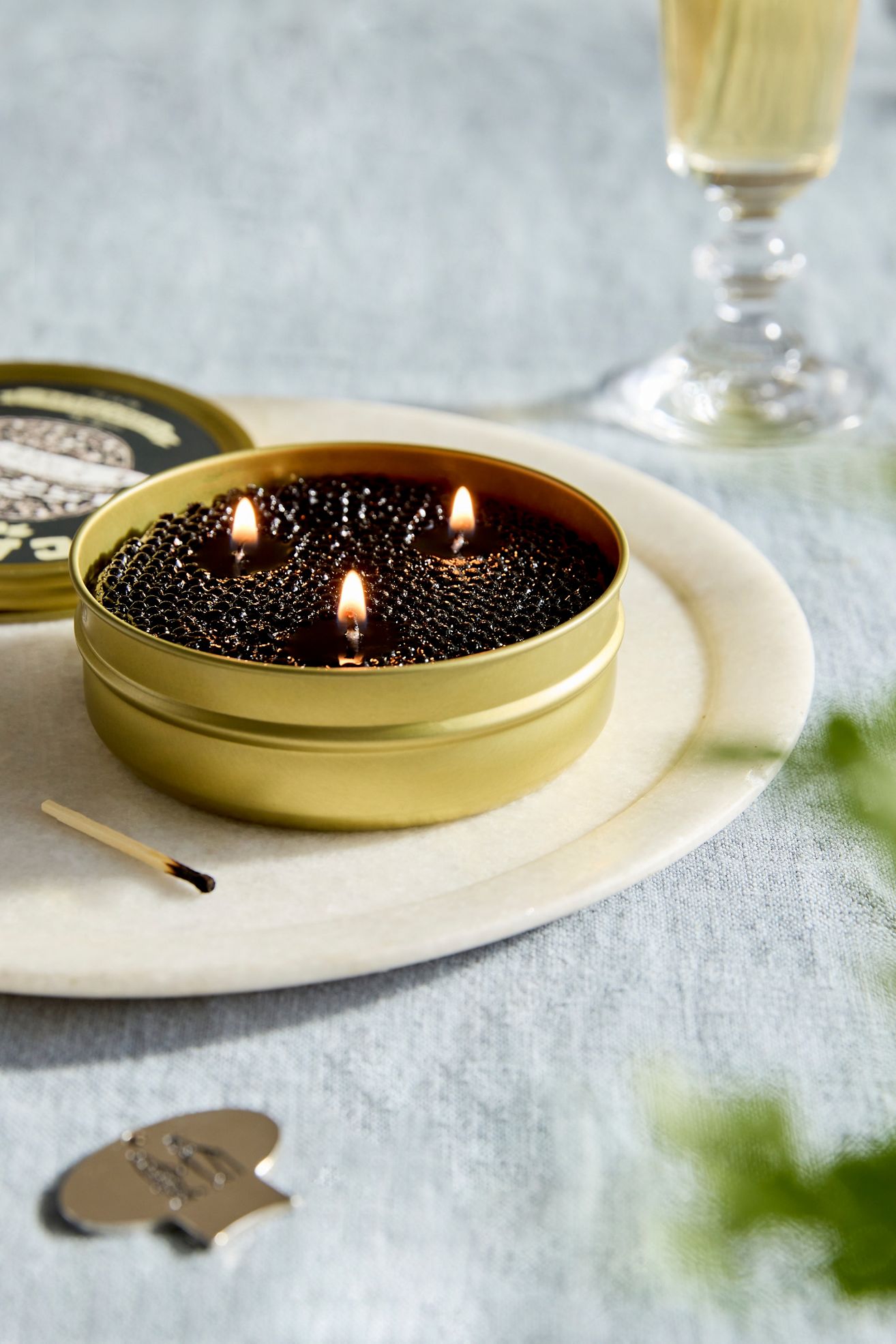 Caviar Tin Candle - Gold, One Size