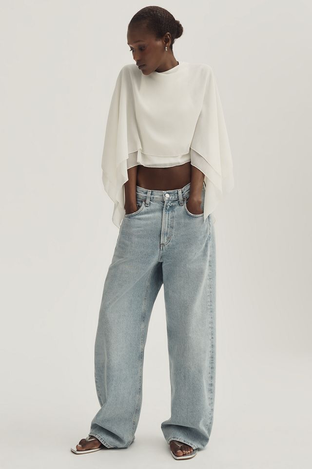 By Anthropologie Sheer Layered Poncho #2