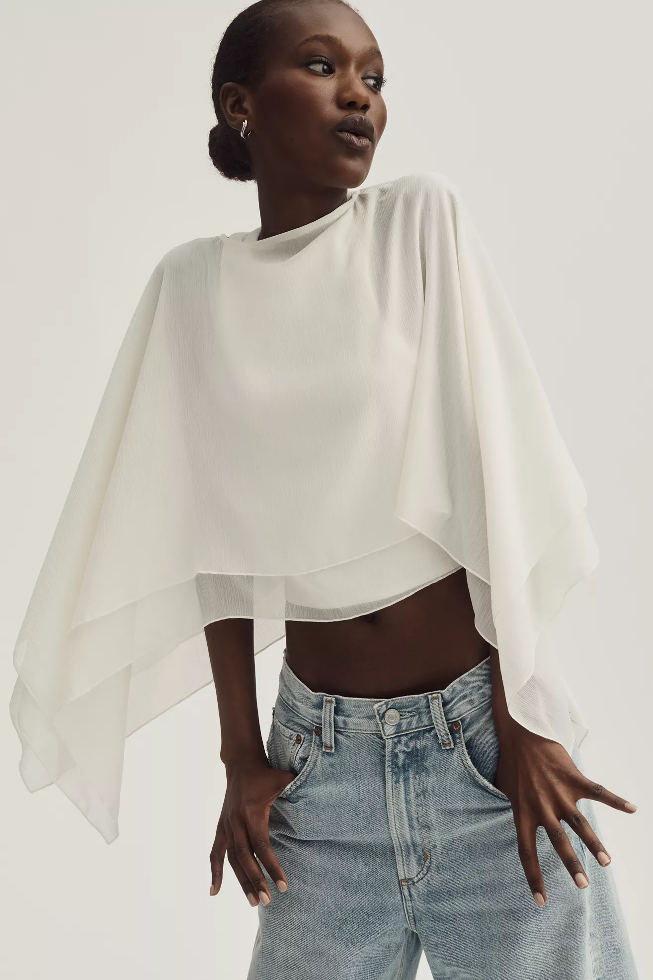 Sheer Layered Poncho