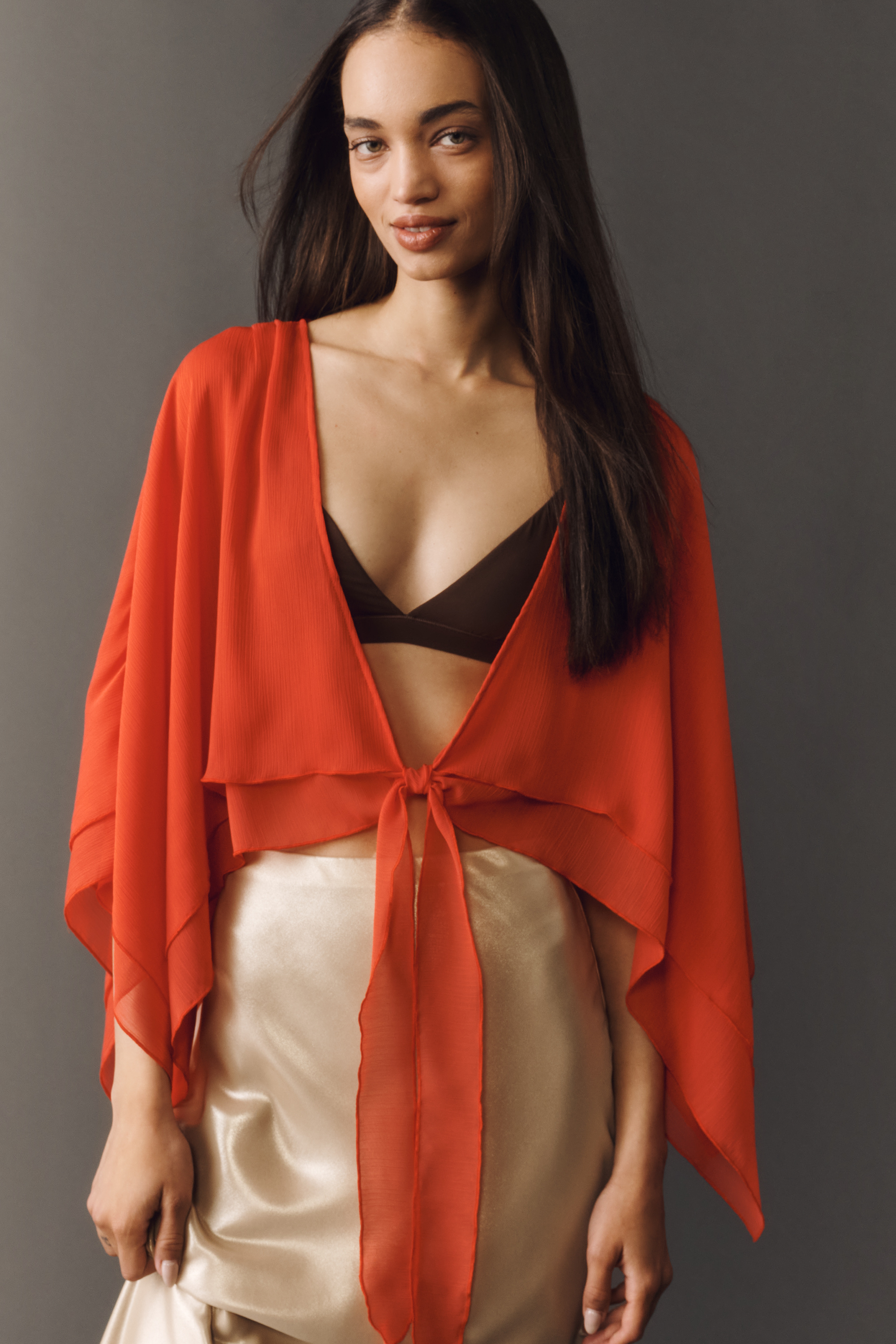 Sheer Layered Poncho - Image 1