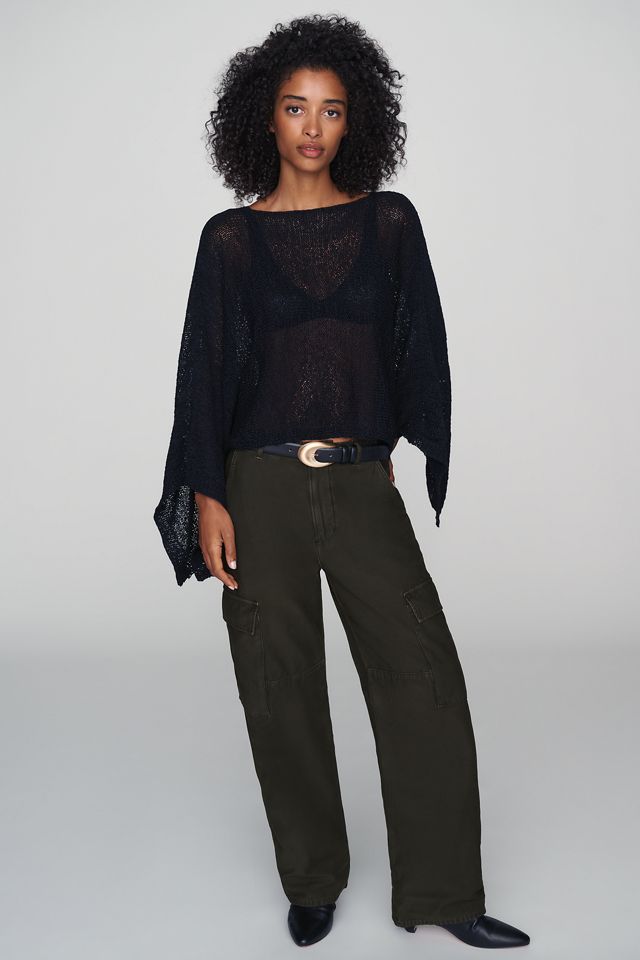 Gauze Knit Poncho #3