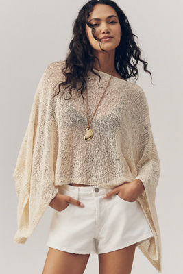 Gauze Knit Poncho