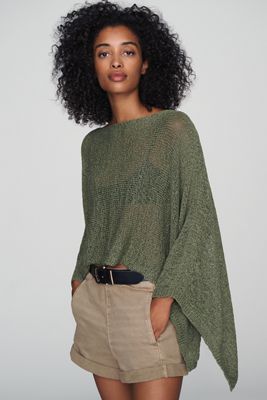 Poncho en tricot de gaze