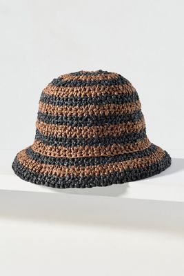 Nikki Beach Aubree Raffia Bucket Hat | Anthropologie