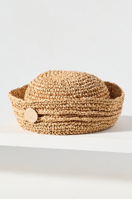 Brunna.co Marcia Raffia Sailor Hat In Brown