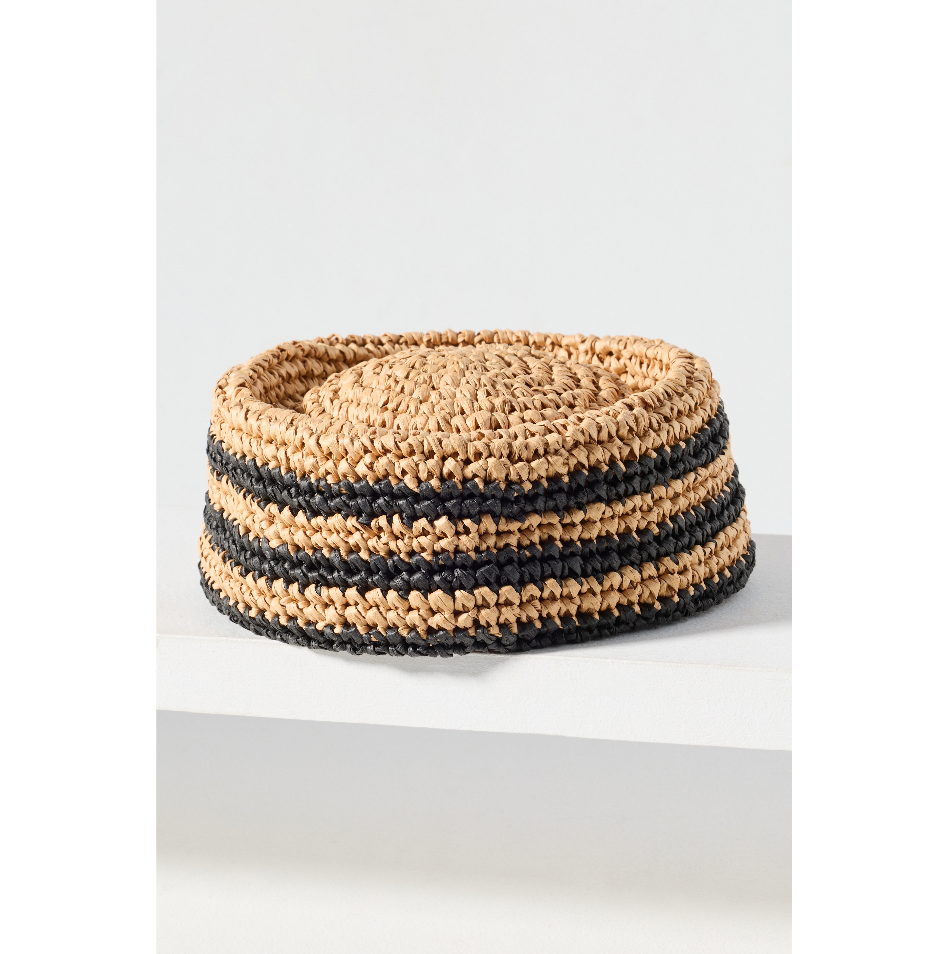 Brunna.Co Eloise Raffia Pillbox Hat