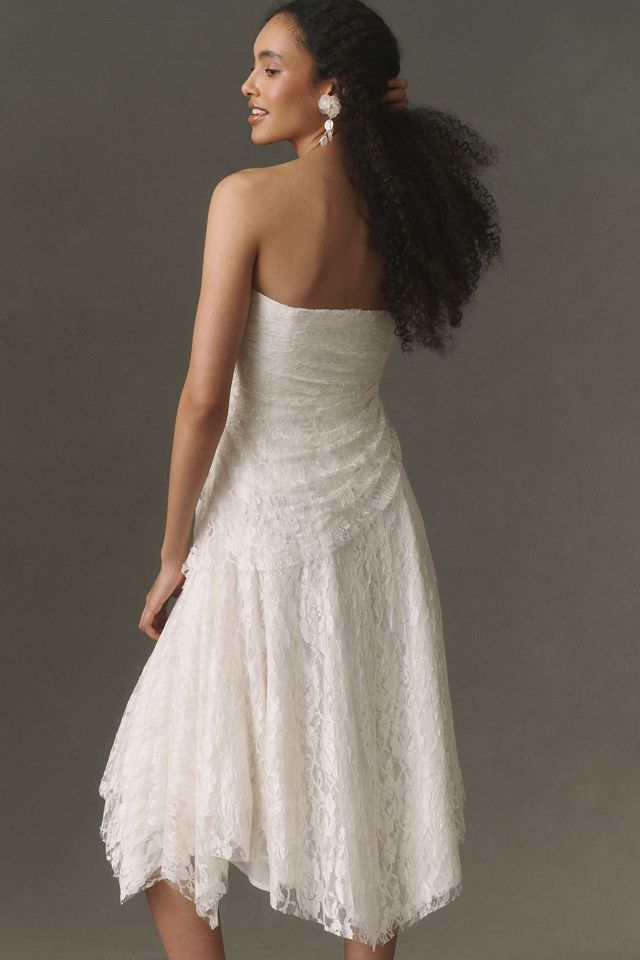 BHLDN Lace Strapless Midi Dress #2