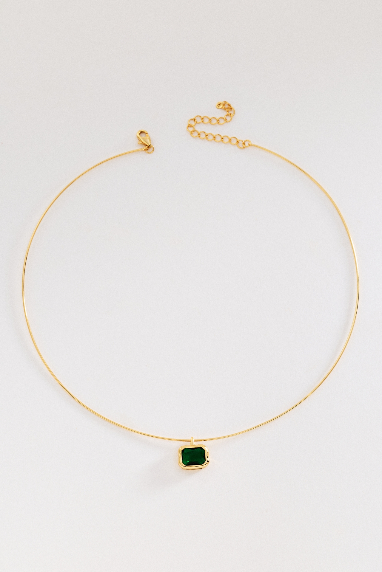 Bezel Stone Pendant Necklace