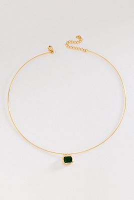 Bezel Stone Pendant Necklace