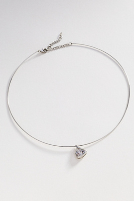 Organic Bezel Triangle Pendant Necklace