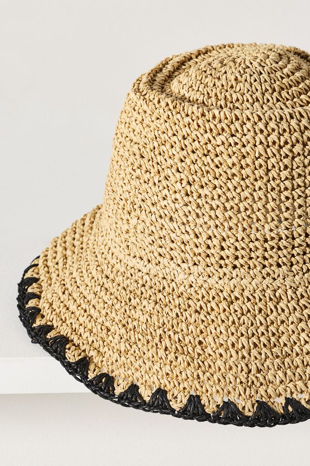 Wyeth Straw Whipstitch Bucket Hat #2