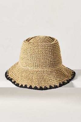 Wyeth Straw Whipstitch Bucket Hat